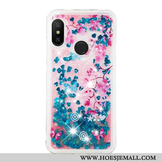 Hoesje Xiaomi Mi A2 Lite Scheppend Spotprent Gasbag Anti-fall Hoes Mobiele Telefoon Purper