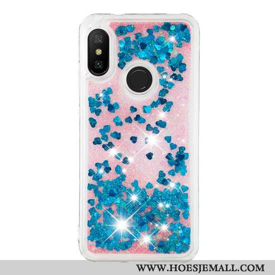 Hoesje Xiaomi Mi A2 Lite Scheppend Spotprent Gasbag Anti-fall Hoes Mobiele Telefoon Purper