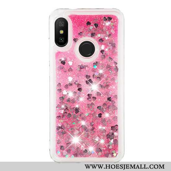 Hoesje Xiaomi Mi A2 Lite Scheppend Spotprent Gasbag Anti-fall Hoes Mobiele Telefoon Purper