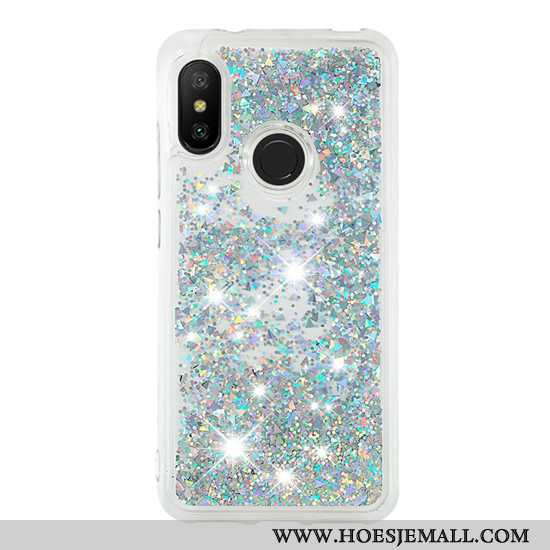 Hoesje Xiaomi Mi A2 Lite Scheppend Spotprent Gasbag Anti-fall Hoes Mobiele Telefoon Purper