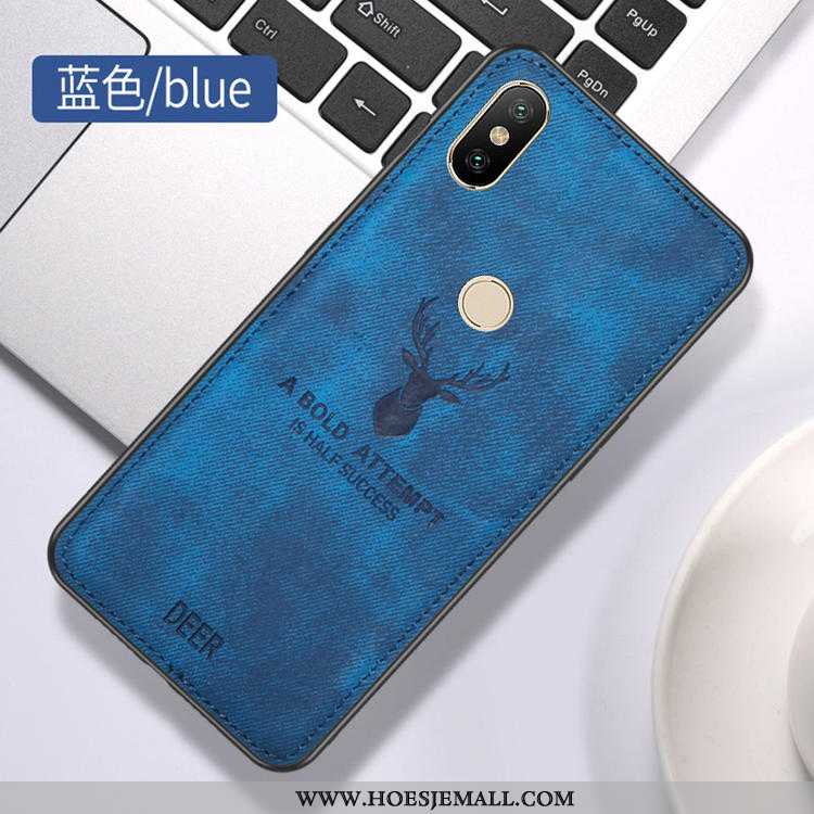 Hoesje Xiaomi Mi A2 Lite Patroon Skärmskydd Bescherming Donkerblauw Hoes Bedrijf Donkerblauwe
