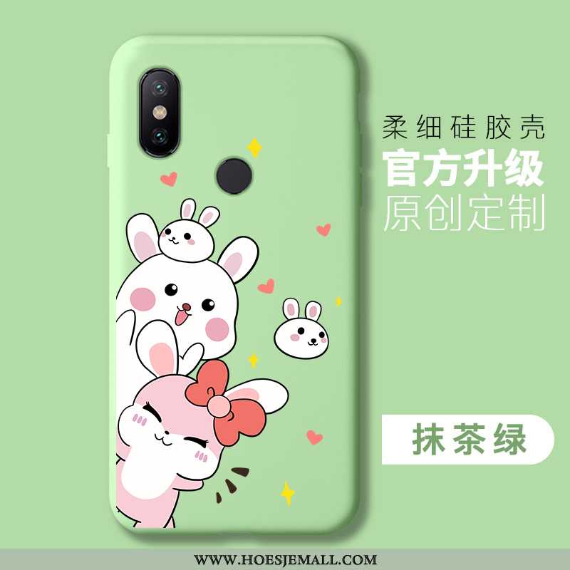 Hoes Xiaomi Mi A2 Lite Spotprent Mooie Anti-fall Trend All Inclusive Siliconen Mini Groen