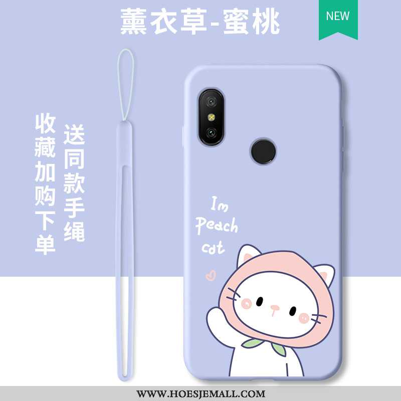 Hoesje Xiaomi Mi A2 Lite Trend Zacht All Inclusive Mobiele Telefoon Hoes Bescherming Siliconen Blauw