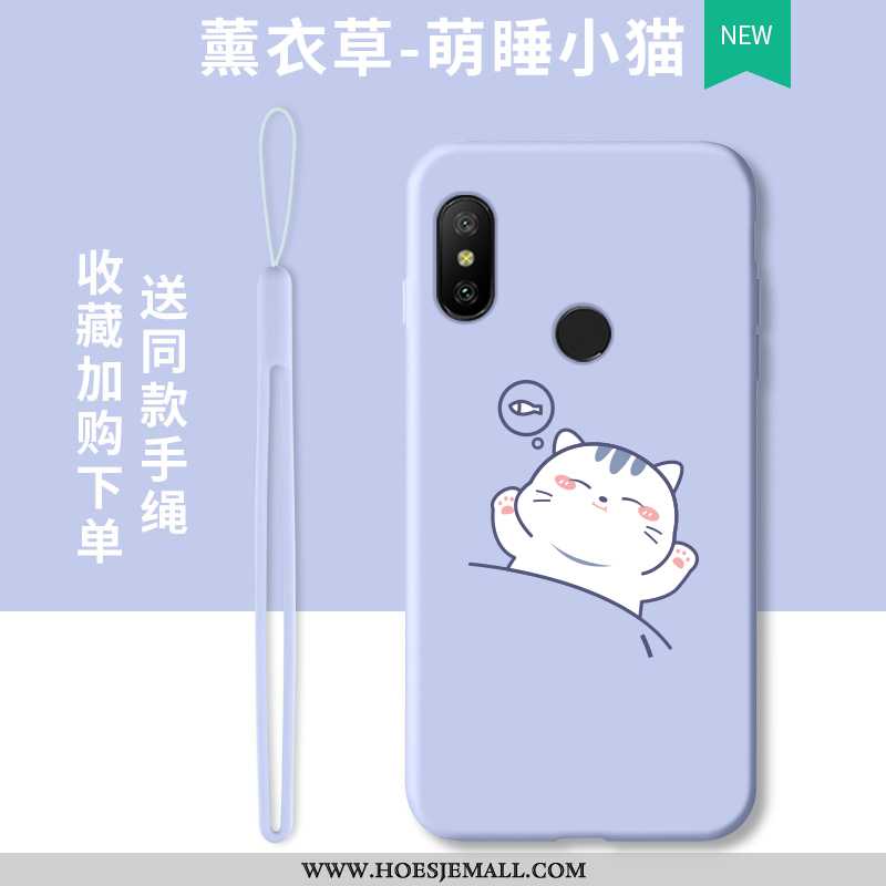 Hoesje Xiaomi Mi A2 Lite Trend Zacht All Inclusive Mobiele Telefoon Hoes Bescherming Siliconen Blauw