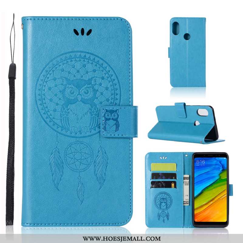 Hoes Xiaomi Mi A2 Bescherming Leren Hoesje Mobiele Telefoon Folio Groen Anti-fall