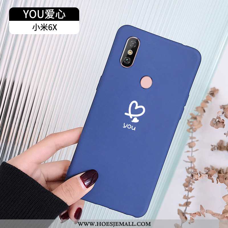 Hoesje Xiaomi Mi A2 Scheppend Trend Zacht Wijnrood Wind Anti-fall Bescherming Bordeaux