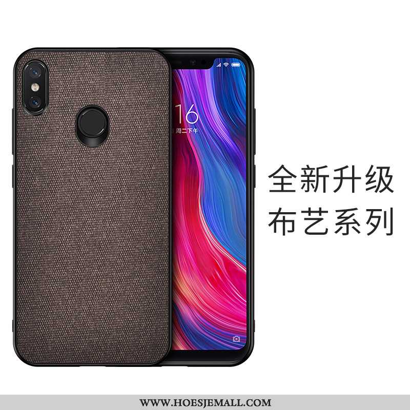 Hoes Xiaomi Mi A2 Zacht Siliconen Anti-fall All Inclusive Mini Leren Hoesje Antislip Blauwe