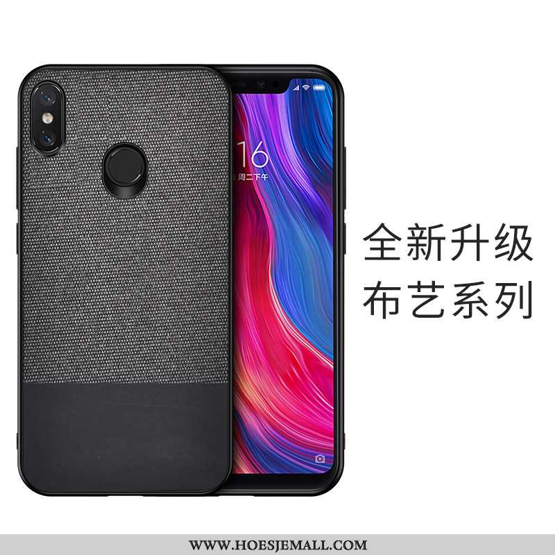 Hoes Xiaomi Mi A2 Zacht Siliconen Anti-fall All Inclusive Mini Leren Hoesje Antislip Blauwe