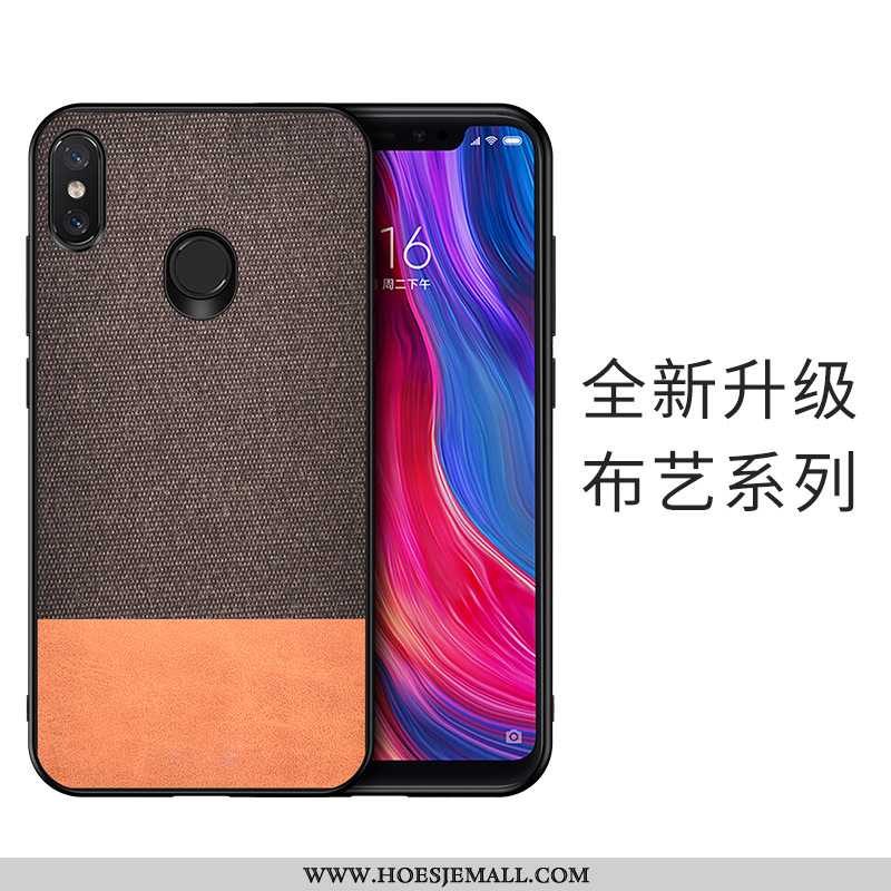 Hoes Xiaomi Mi A2 Zacht Siliconen Anti-fall All Inclusive Mini Leren Hoesje Antislip Blauwe