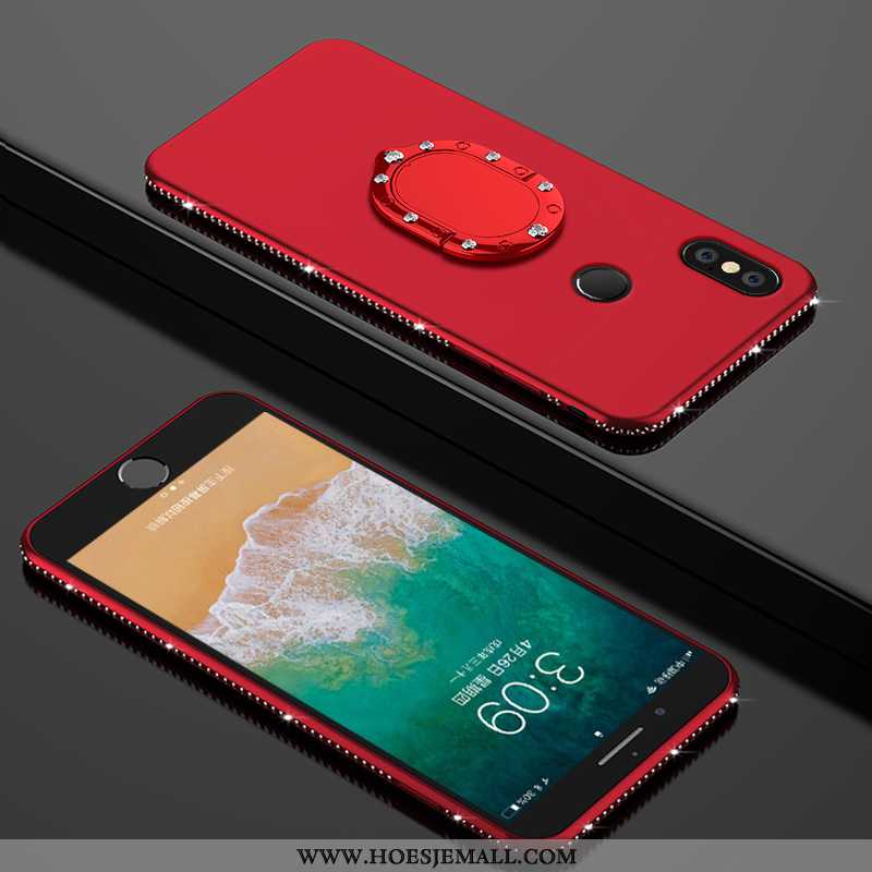 Hoesje Xiaomi Mi A2 Persoonlijk Scheppend Schrobben Mobiele Telefoon Anti-fall Rood Bescherming