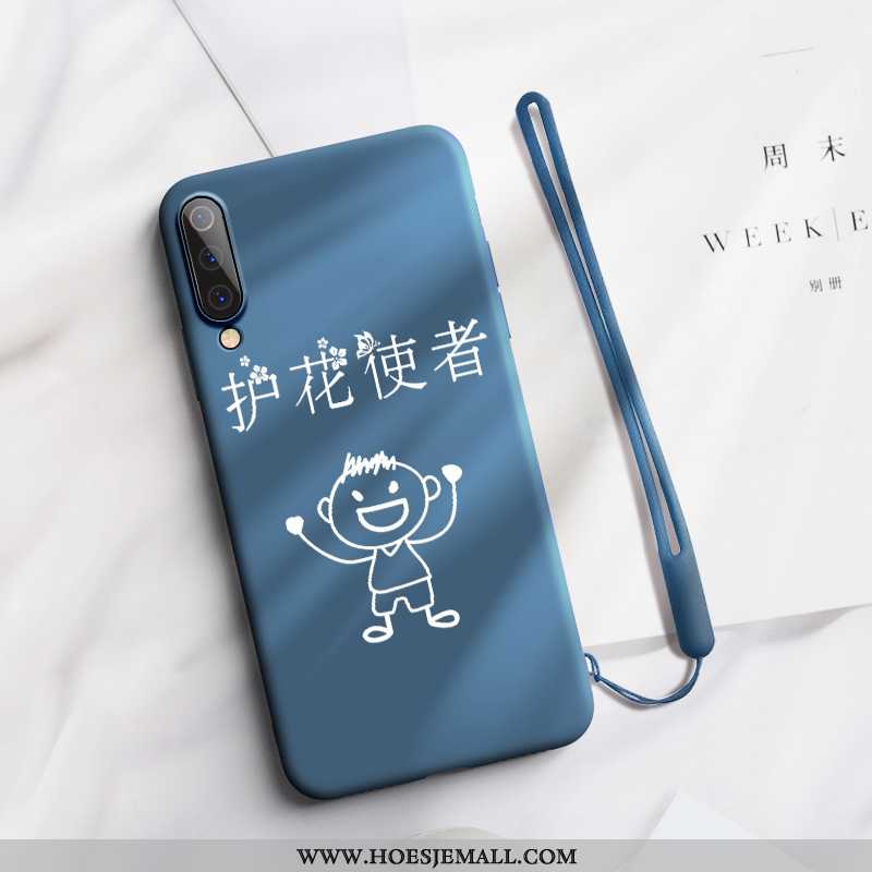 Hoes Xiaomi Mi A3 Zacht Siliconen Anti-fall Lovers Hoesje Mobiele Telefoon Bloemen Purper