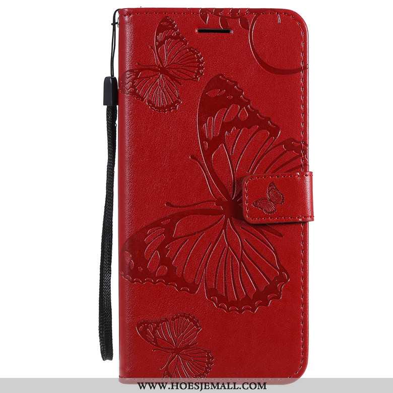 Hoes Xiaomi Mi A3 Leren Hoesje Bescherming Pas Patroon Mini Mobiele Telefoon Roze