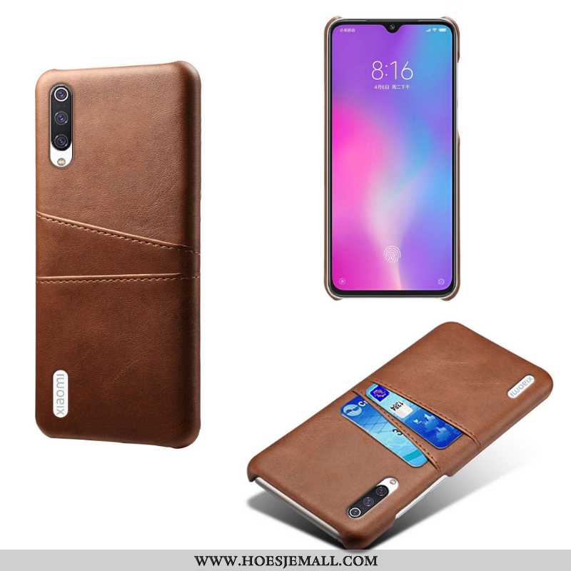 Hoesje Xiaomi Mi A3 Vintage Leer Anti-fall Leren Bescherming Bedrijf Geel