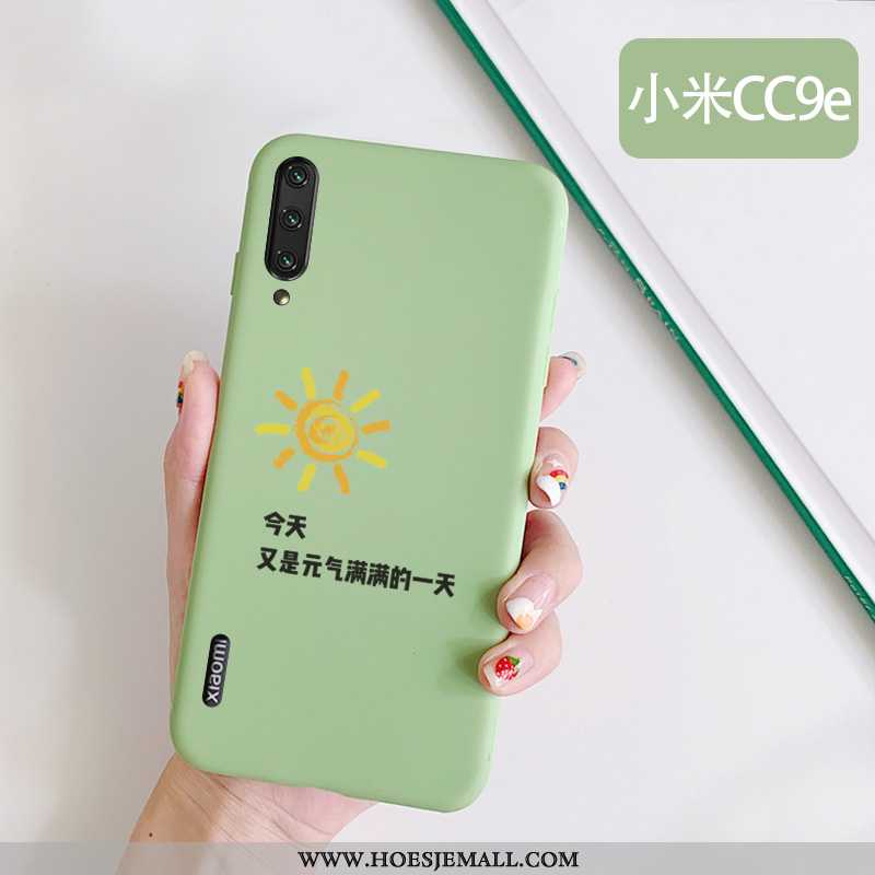 Hoes Xiaomi Mi A3 Mini Eenvoudige Groen Anti-fall Hoesje Lovers