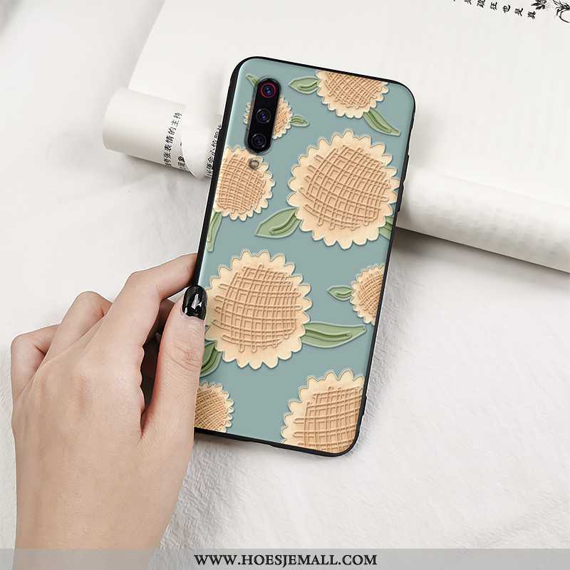 Hoesje Xiaomi Mi A3 Reliëf Mooie Mobiele Telefoon Mini Pas Blauw Blauwe