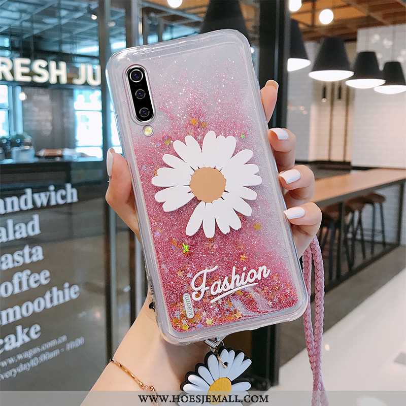 Hoesje Xiaomi Mi A3 Trend Siliconen Mini Madeliefjes Bescherming Mobiele Telefoon Roze