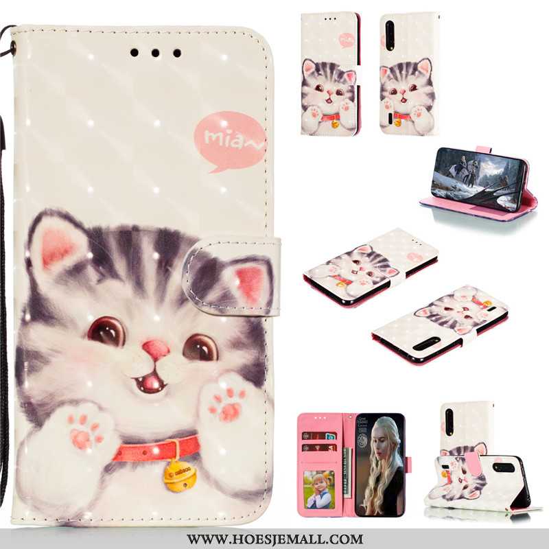 Hoesje Xiaomi Mi A3 Bescherming Leren Hoes Folio All Inclusive Anti-fall Blauwe