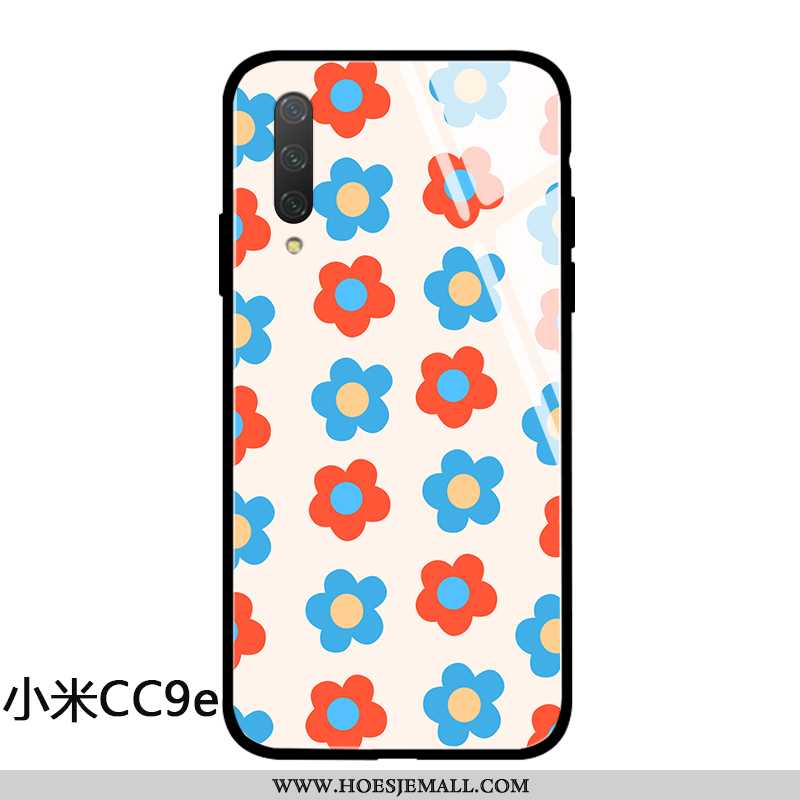 Hoesje Xiaomi Mi A3 Zacht Siliconen Bloemen Mobiele Telefoon High End Persoonlijk Zwarte