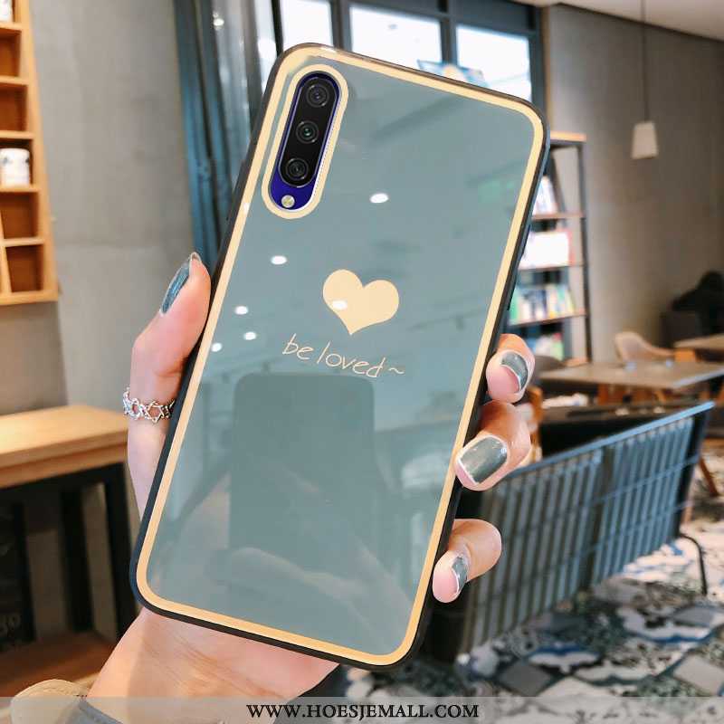 Hoesje Xiaomi Mi A3 Trend Glas Anti-fall Mobiele Telefoon Liefde Net Red Hoes Grijs