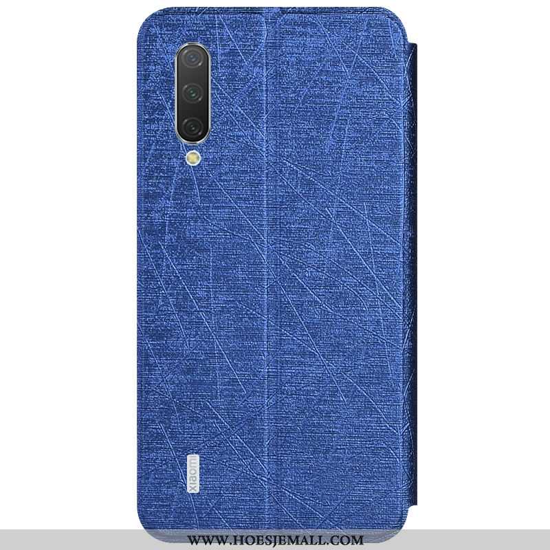 Hoes Xiaomi Mi A3 Zacht Bescherming Portemonnee Mobiele Telefoon Kaart Hoesje Blauwe