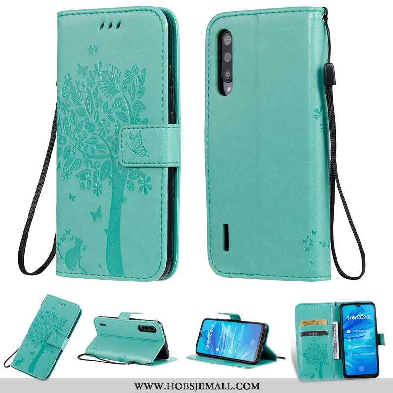 Hoesje Xiaomi Mi A3 Zacht Siliconen Clamshell Mini Leren Roze Mobiele Telefoon