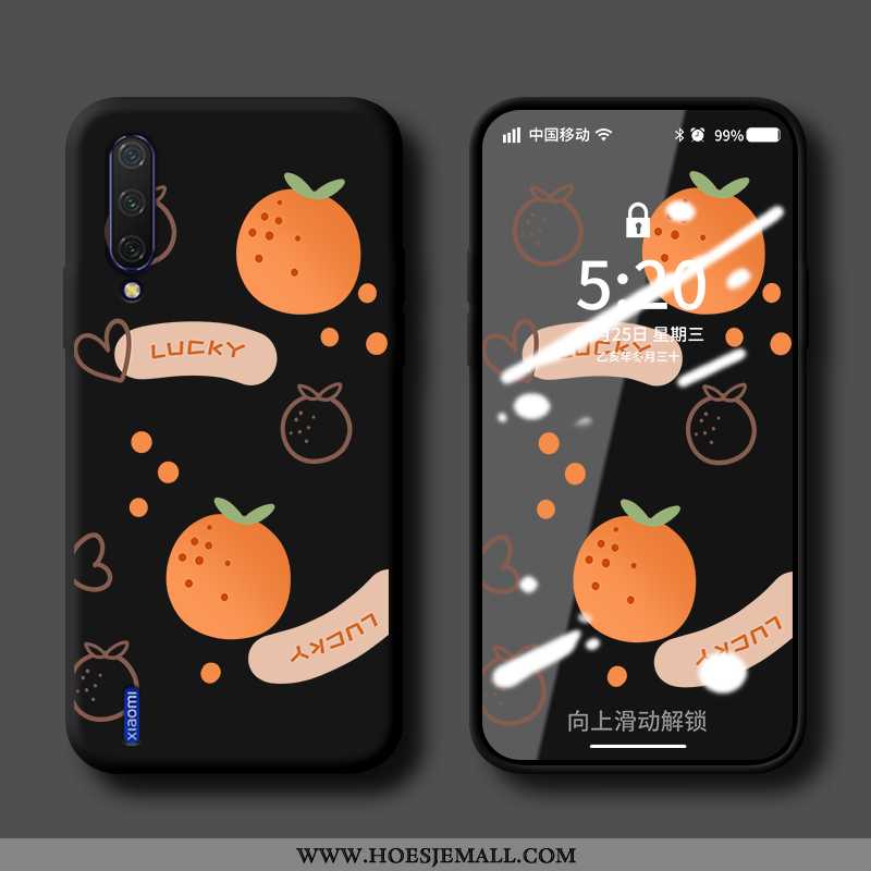 Hoes Xiaomi Mi A3 Siliconen Bescherming Fruit Trend Patroon Blauw Lovers Blauwe