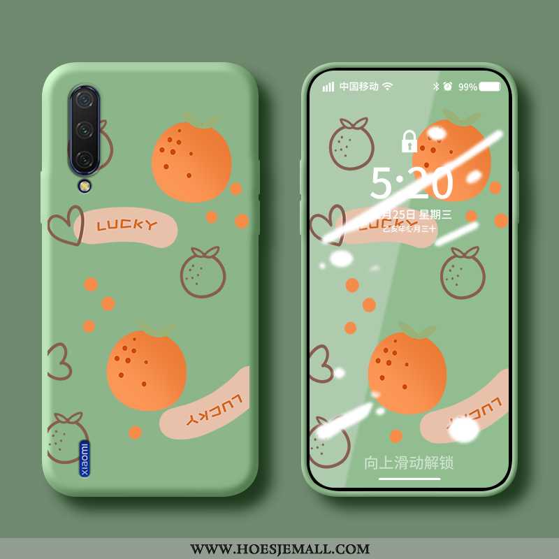 Hoes Xiaomi Mi A3 Siliconen Bescherming Fruit Trend Patroon Blauw Lovers Blauwe