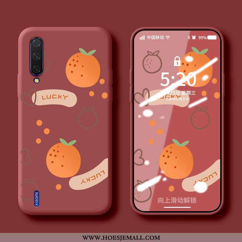 Hoes Xiaomi Mi A3 Siliconen Bescherming Fruit Trend Patroon Blauw Lovers Blauwe