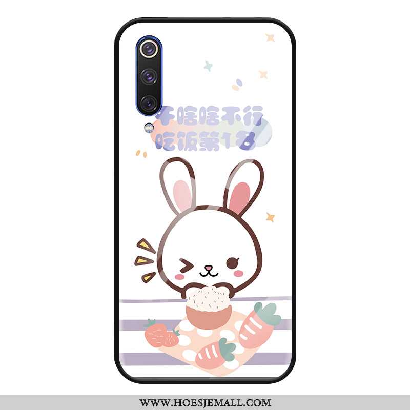 Hoes Xiaomi Mi A3 Schrobben Hanger Anti-fall Bescherming Spotprent Wit Hart Witte