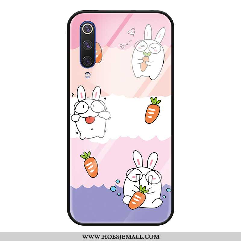 Hoes Xiaomi Mi A3 Schrobben Hanger Anti-fall Bescherming Spotprent Wit Hart Witte