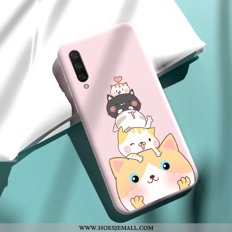 Hoesje Xiaomi Mi A3 Zacht Siliconen Mobiele Telefoon Hoes Dun Roze