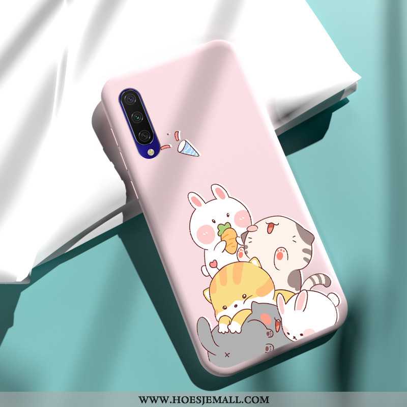 Hoesje Xiaomi Mi A3 Zacht Siliconen Mobiele Telefoon Hoes Dun Roze