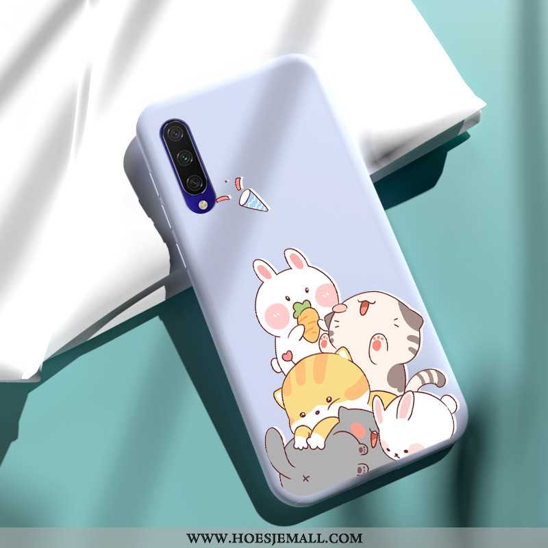 Hoesje Xiaomi Mi A3 Zacht Siliconen Mobiele Telefoon Hoes Dun Roze