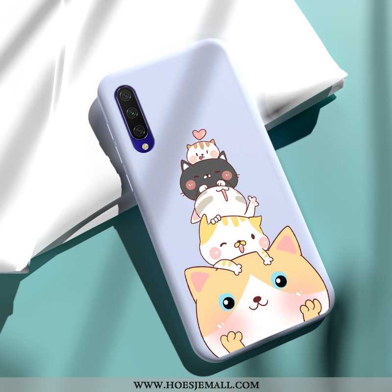 Hoesje Xiaomi Mi A3 Zacht Siliconen Mobiele Telefoon Hoes Dun Roze