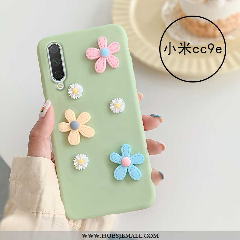 Hoes Xiaomi Mi A3 Zacht Siliconen Hoesje All Inclusive Driedimensionaal Mini Bloemen Roze