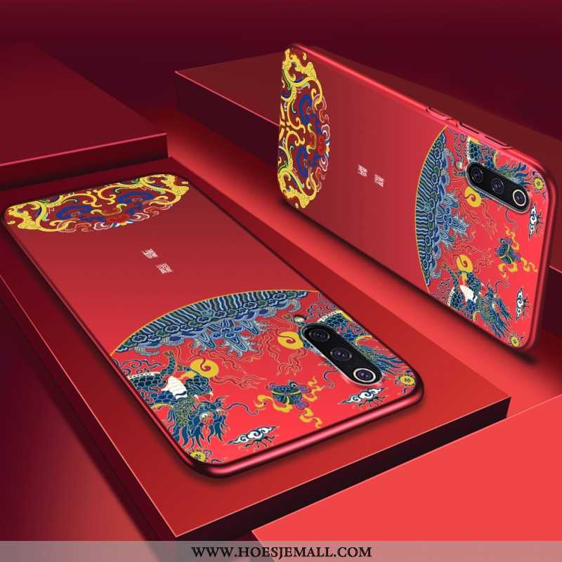 Hoesje Xiaomi Mi A3 Schrobben Super Magnetisch Hard Dun Chinese Stijl Rood