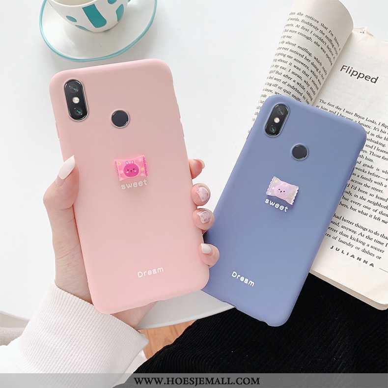 Hoesje Xiaomi Mi Max 3 Siliconen Zacht Vers Snoep Eenvoudige Roze Mini