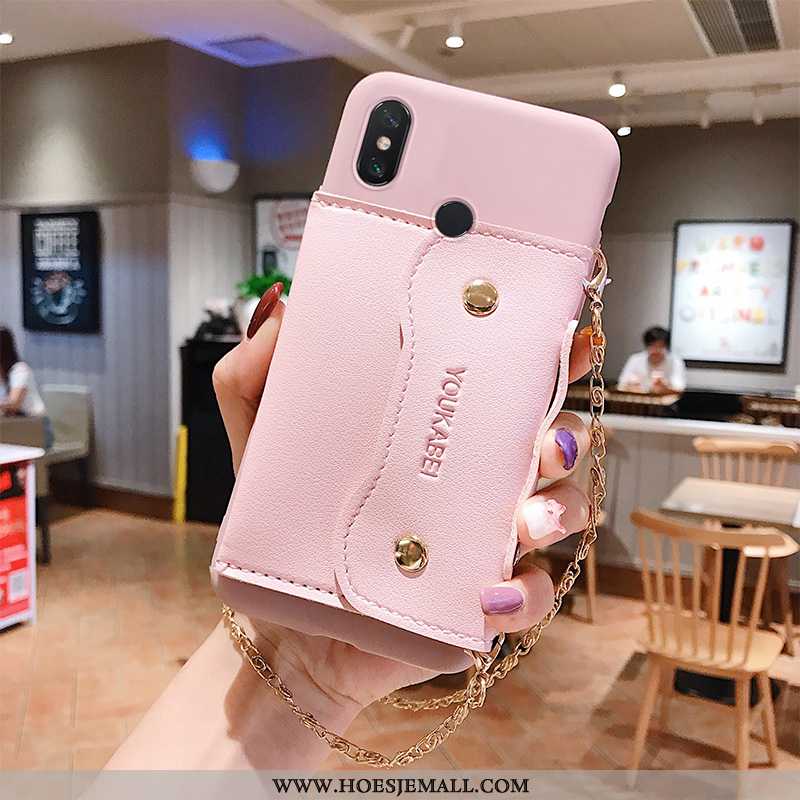 Hoes Xiaomi Mi Max 3 Zacht Bescherming Mini Net Red Hoesje Mobiele Telefoon Portemonnee Geel