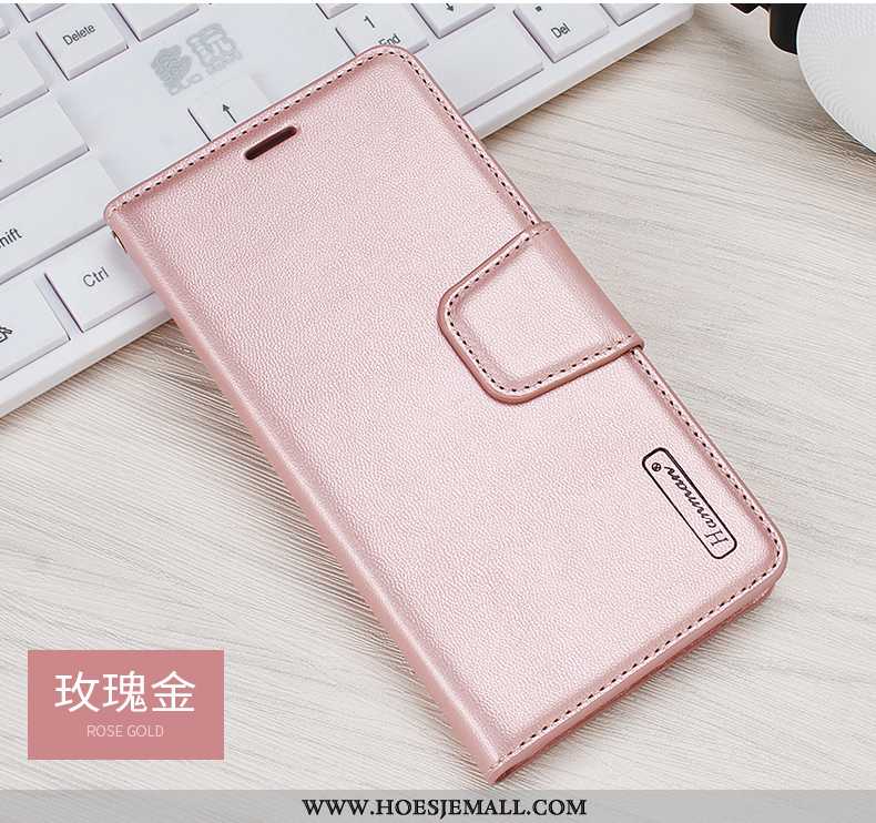 Hoesje Xiaomi Mi Max 3 Echt Leer Bescherming Mini Mobiele Telefoon Anti-fall Rood Roze