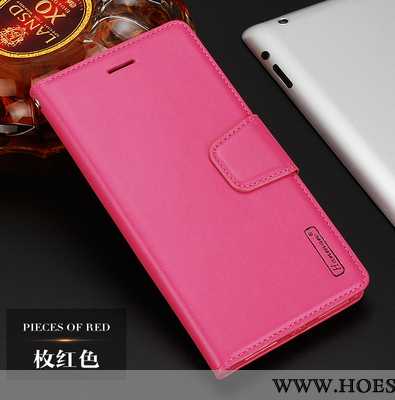 Hoesje Xiaomi Mi Max 3 Echt Leer Bescherming Mini Mobiele Telefoon Anti-fall Rood Roze