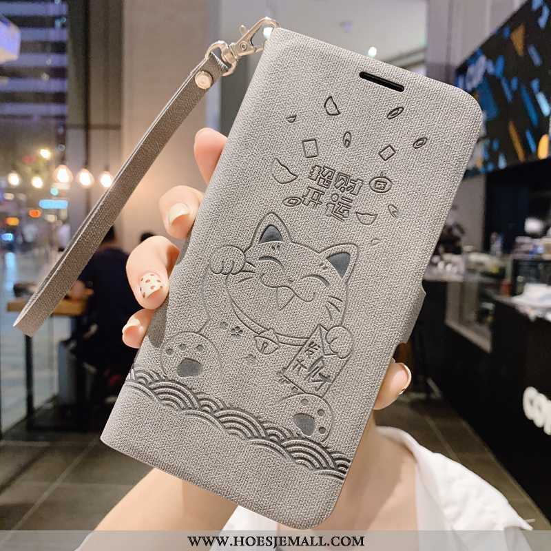 Hoesje Xiaomi Mi Max 3 Bescherming Leren Grijs All Inclusive Clamshell Mini Mobiele Telefoon