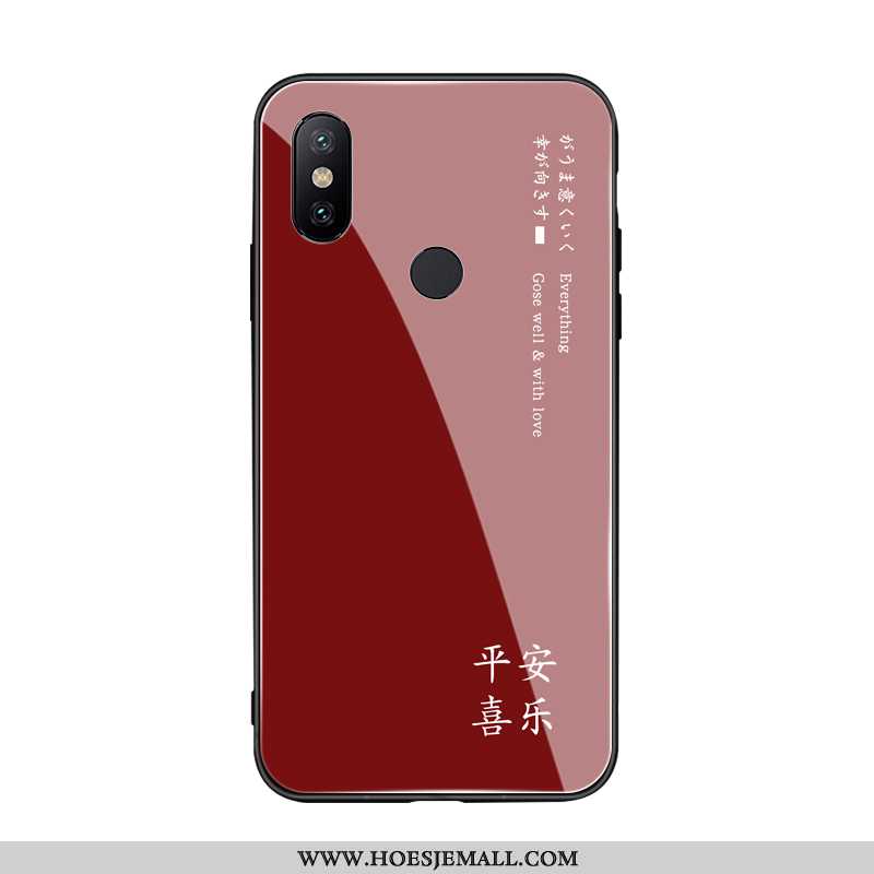 Hoesje Xiaomi Mi Max 3 Zacht Siliconen Eenvoudige Mini Spiegel All Inclusive Bordeaux