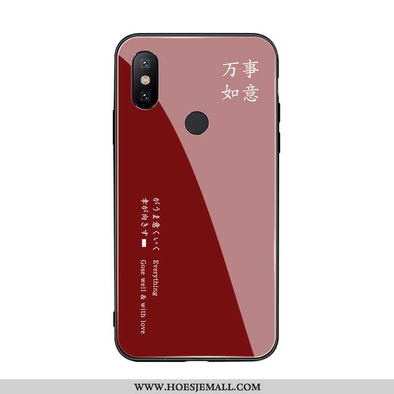 Hoesje Xiaomi Mi Max 3 Zacht Siliconen Eenvoudige Mini Spiegel All Inclusive Bordeaux