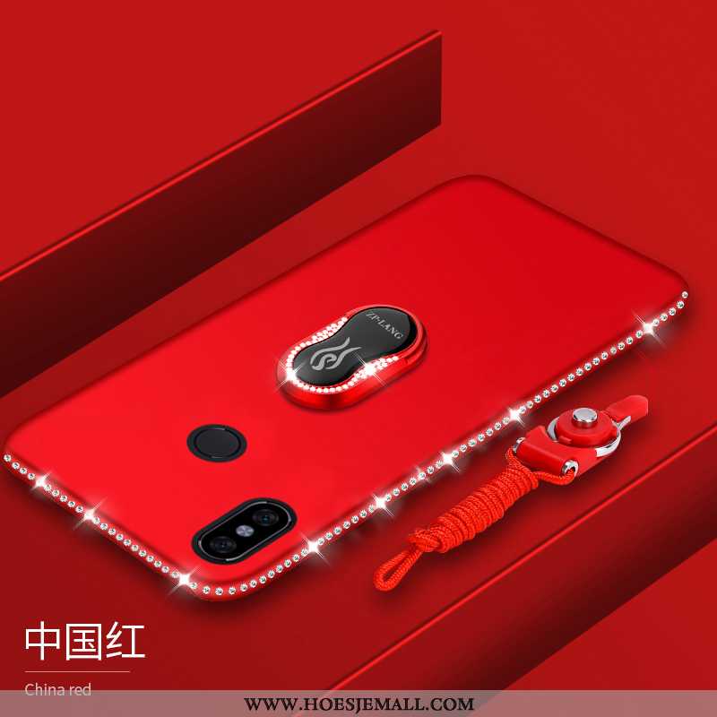 Hoes Xiaomi Mi Max 3 Luxe Schrobben Rood Anti-fall Mini Bescherming