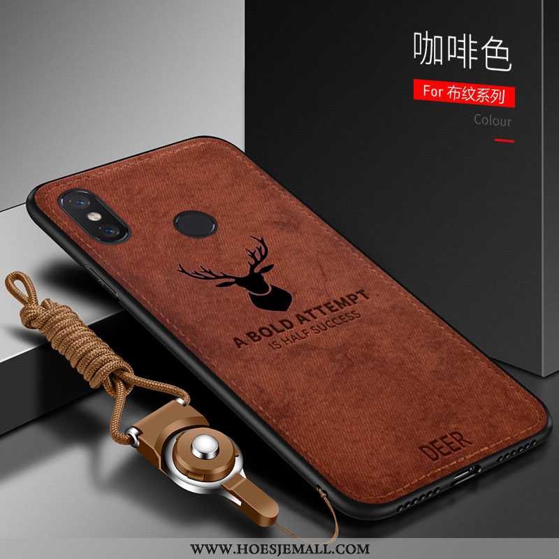 Hoes Xiaomi Mi Max 3 Vintage Trend Siliconen All Inclusive Anti-fall Mini Zacht Bruine