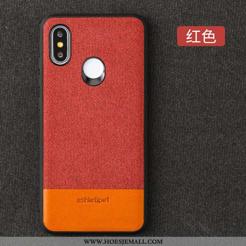 Hoesje Xiaomi Mi Max 3 Bescherming Leren Rood Mobiele Telefoon Mini Hoes Magnetisch