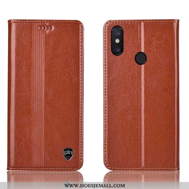 Hoesje Xiaomi Mi Max 3 Bescherming Leren Hoes Rood Folio Mini Anti-fall