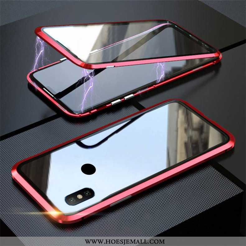 Hoes Xiaomi Mi Max 3 Glas Mode Omkeerbaar Hard Net Red Hoesje Groen