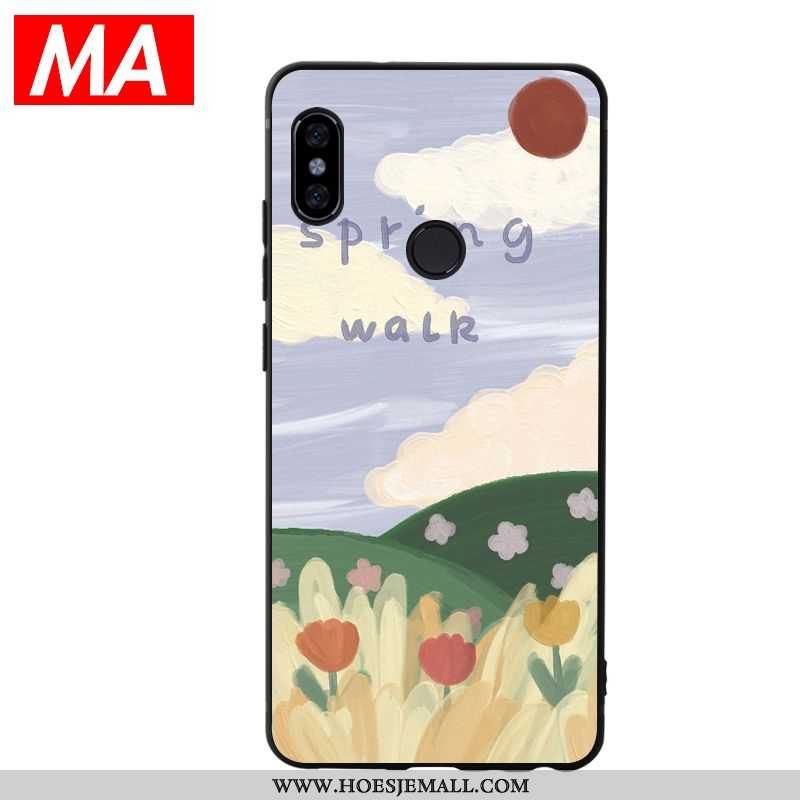 Hoes Xiaomi Mi Max 3 Bescherming Persoonlijk Blauw Hoesje Vers Mini Siliconen Blauwe