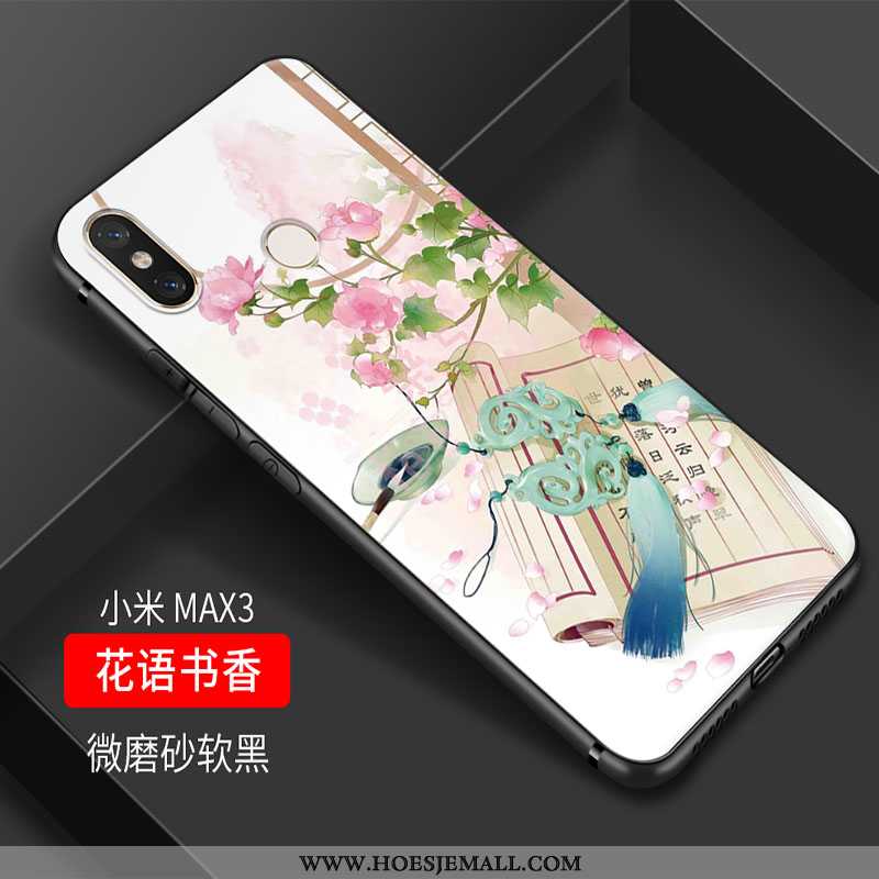 Hoesje Xiaomi Mi Max 3 Bescherming Hanger Persoonlijk Zacht Bloemen Chinese Stijl Roze